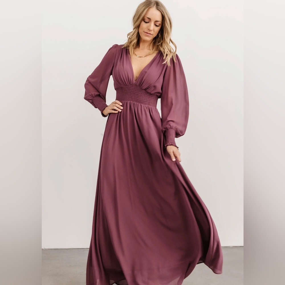 COPY - Boho Vintage Plum maxi dress